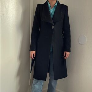 Mango Classic Black Coat
